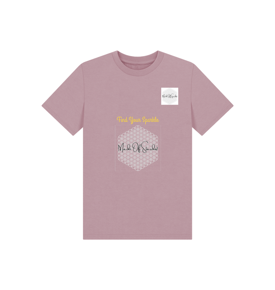 Mauve Made Of Stardust Find My Sparkle Kids Tee