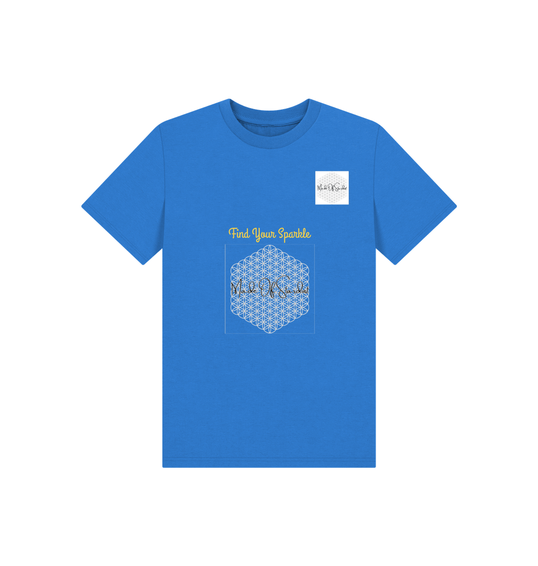 Bright Blue Made Of Stardust Find My Sparkle Kids Tee