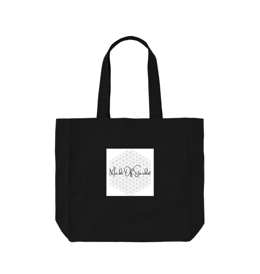 Black Made Of Stardust Large Tote Bag